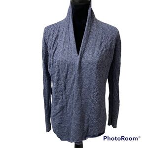 BELLDINI Woman open front Cardigan knitted Blue grey size L